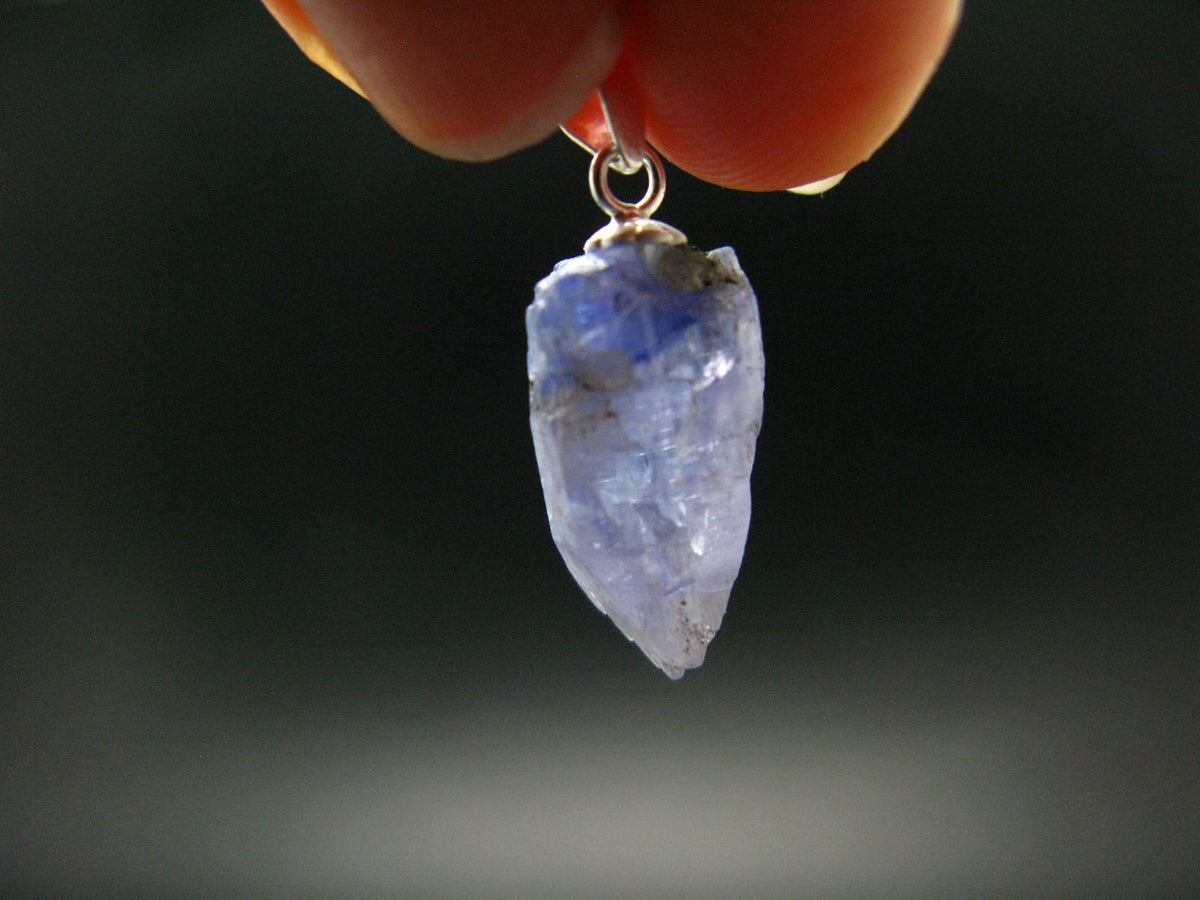 Tanzanite Pendant In Sterling Silver From Tanzania - 0.9" - 1.55 Grams