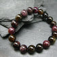 Watermelon Bicolor Tourmaline Genuine Bracelet ~ 7 Inches ~ 11mm Round Beads