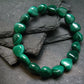 Malachite Genuine Bracelet ~ 7 Inches ~ 10mm Heart Beads