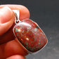 Crimson Cuprite w/ Chrysocola Silver Plated Pendant from Mexico - 1.4" - 5.78 Grams