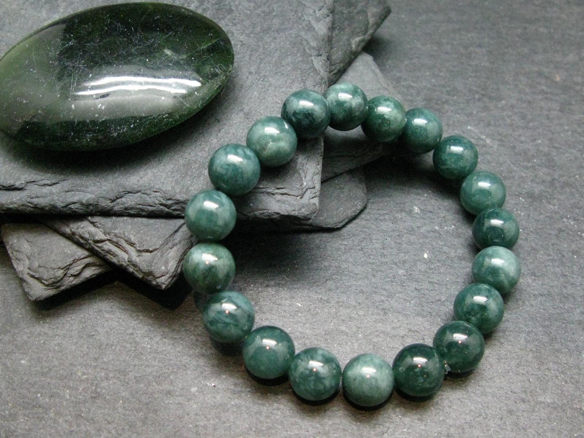 Guatemala Jade Jadeite Genuine Bracelet ~ 7 Inches ~ 10mm Round Beads
