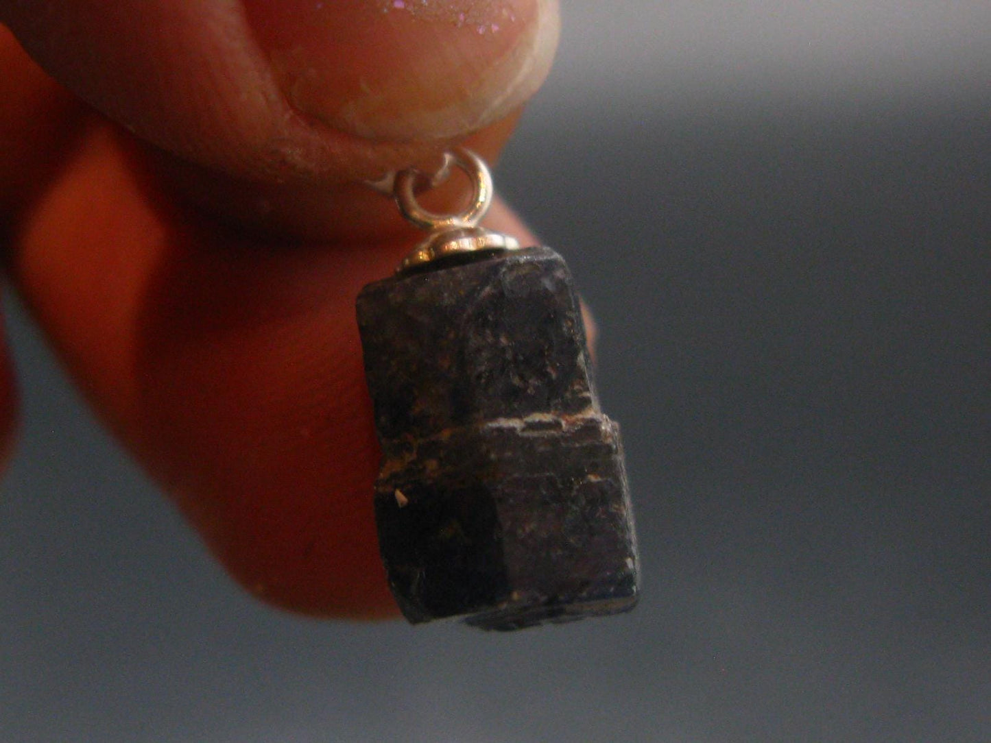 Blue Sapphire Corundum Crystal Silver Pendant From Sri Lanka - 0.7" - 1.7 Grams