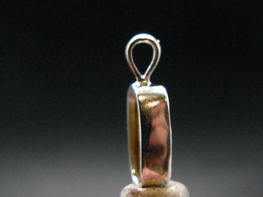 Rare Herderite Crystal Silver Pendant from Brazil - 0.7" - 1.36 Grams