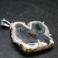 Moss Agate Silver Plated Pendant From Brazil - 7.44 Grams - 1.6"