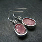 Rhodochrosite Silver Earrings From Alma Colorado - 1.1" - 3.72 Grams