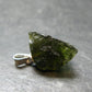 Moldavite Tektite Silver Pendant from Czech Republic - 0.8" - 1.22 Grams