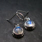 Natural Moonstone 925 Sterling Earrings - 1.0" - 3.04 Grams