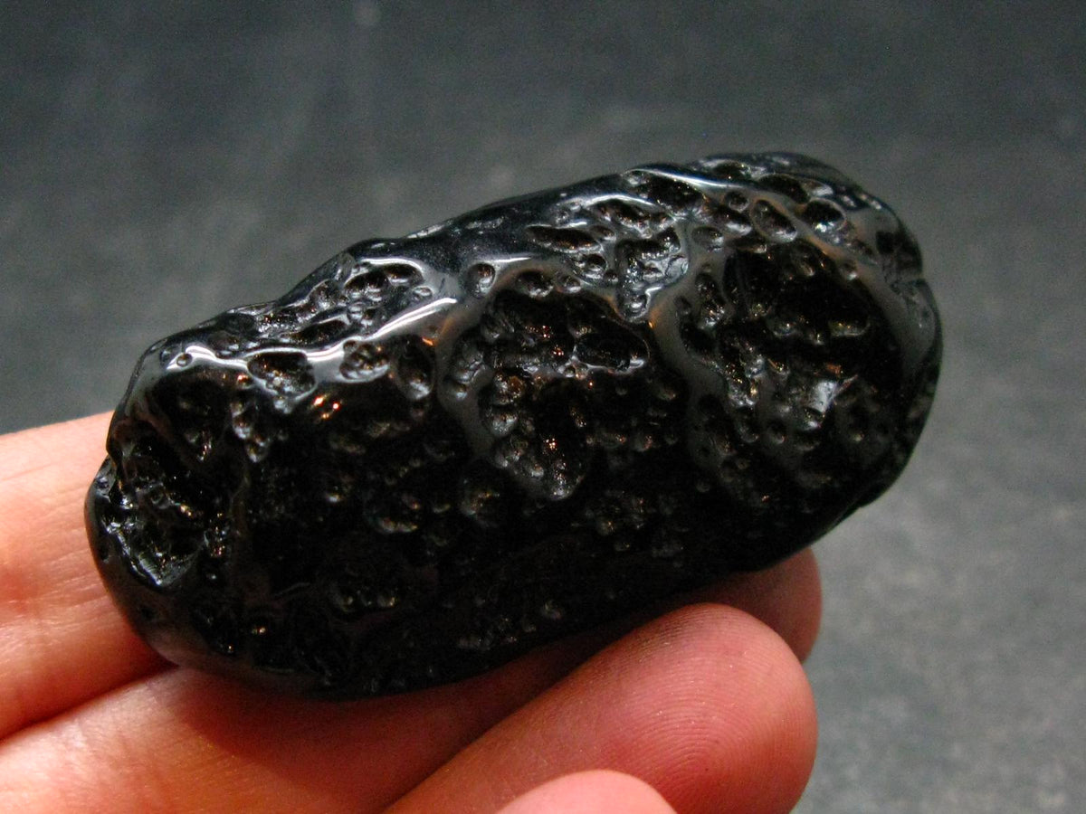 Rare Large Black Tibetan Tektite Tumbled Stone from Tibet - 2.0" - 30.43 Grams