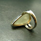 Natural Gem Raw Libyan Desert Glass Tektite Sterling Silver Ring from Libya - Size 6 - 7.65 Grams