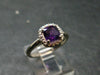 Siberian Amethyst!! Natural Faceted Rich Purple Amethyst 925 Silver Ring with CZ - 2.21 Grams - Size 6