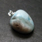 Rare Blue Larimar Pectolite Silver Pendant From Dominican Republic - 1.1" - 7.63 Grams