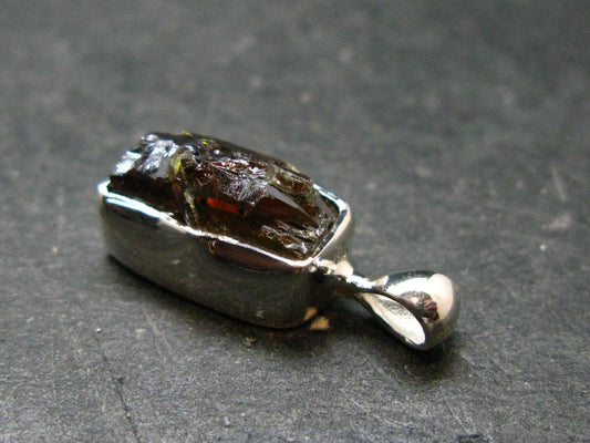Zincite Zinkite Crystal 925 Silver Pendant From Poland - 0.7" - 2.27 Grams