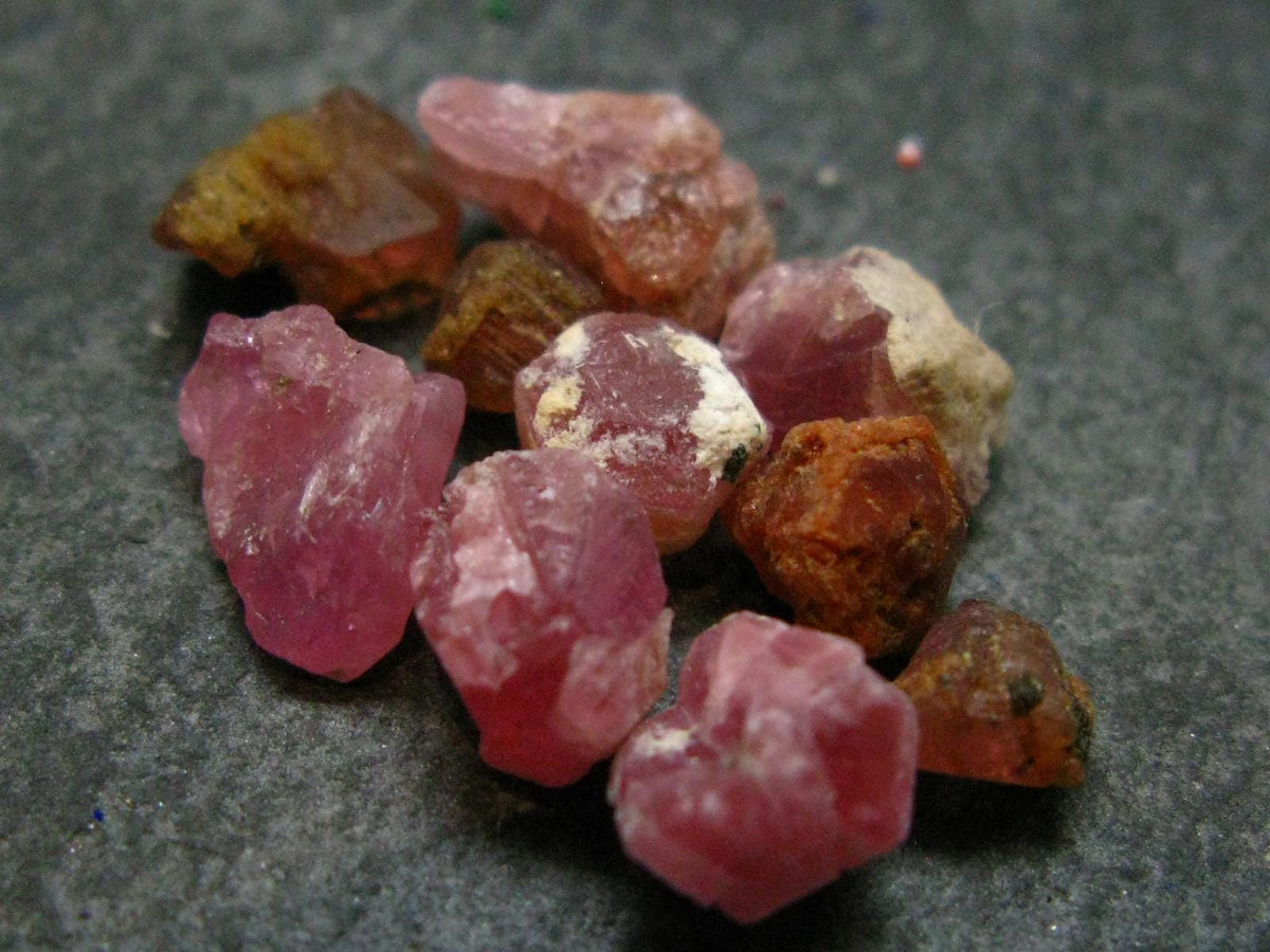 Rare Lot of 10 Pezzottaite Pink Beryl Crystals from Madagascar - 12.85 Carats
