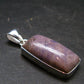Purple Jade Silver Plated Pendant From Turkey - 1.5" - 6.01 Grams