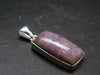 Purple Jade Silver Plated Pendant From Turkey - 1.5" - 6.01 Grams