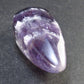 Large White Streaked Chevron Amethyst Pendant From Nigeria - 2.2"