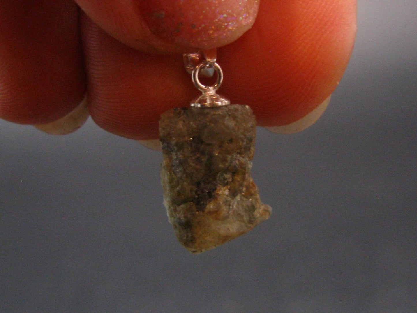 Phenakite Phenacite Crystal Silver Pendant from Russia - 0.8" - 1.32 Grams