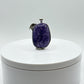 Charoite Sterling Silver Pendant – Angel Wing Accent - 16.47 Grams