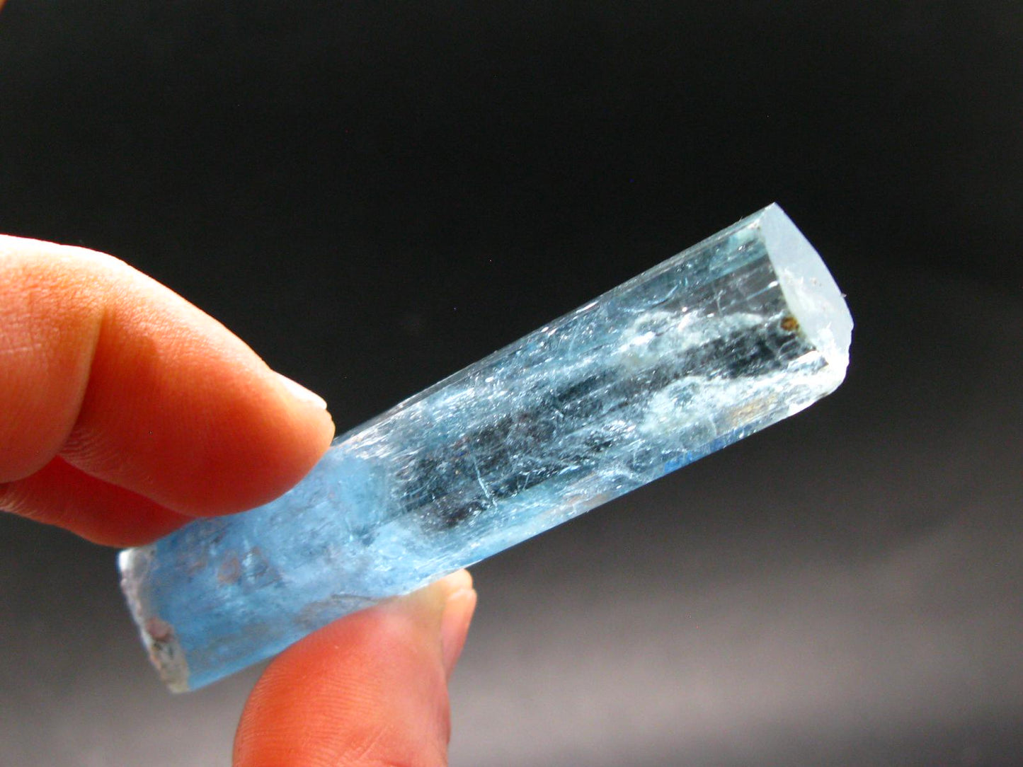 Gem Aquamarine Crystal Blue Beryl From Vietnam - 34.51 Grams - 3.2"