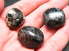 Lot of 3 Astrophylite Astrophyllite tumbled stones from Russia