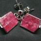 Rhodochrosite Gem Sterling Silver Stud Earrings From Alma Colorado - 0.8" - 4.10 Grams