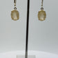 Golden Rutile Quartz Drop Earrings – Natural Rutile Crystal in Sterling Silver