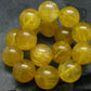 Yellow Fluorite Genuine Bracelet ~ 7.5 Inches ~ 14mm Round Beads