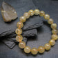 Rutilated Quartz Genuine Bracelet ~ 7 Inches ~ 11mm Round Beads
