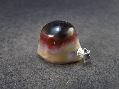 Agate Shiva Eye Silver Pendant from India - 1.0" - 5.61 Grams
