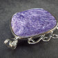 Rare High-Quality Charoite Pendant in SS From Russia - 1.6" - 12.0 Grams