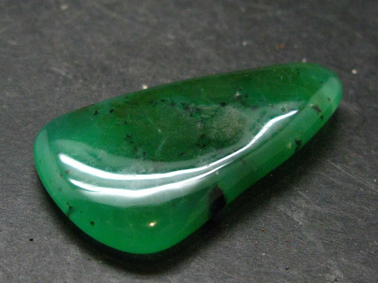 Rich Green Chrysoprase Polished Tumbled Stone From Australia - 2.0"