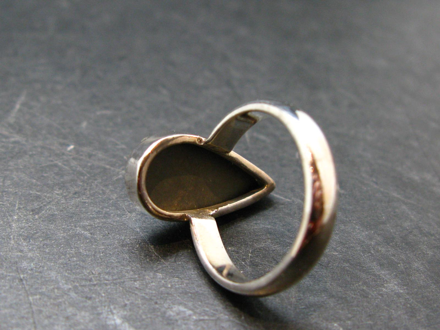 Large Raw Pyrite Silver Ring From Peru - 5.64 Grams - Size 8