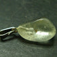 Gem Libyan Desert Glass Tektite Pendant Sterling Silver from Libya - 1.0" - 1.9 Grams