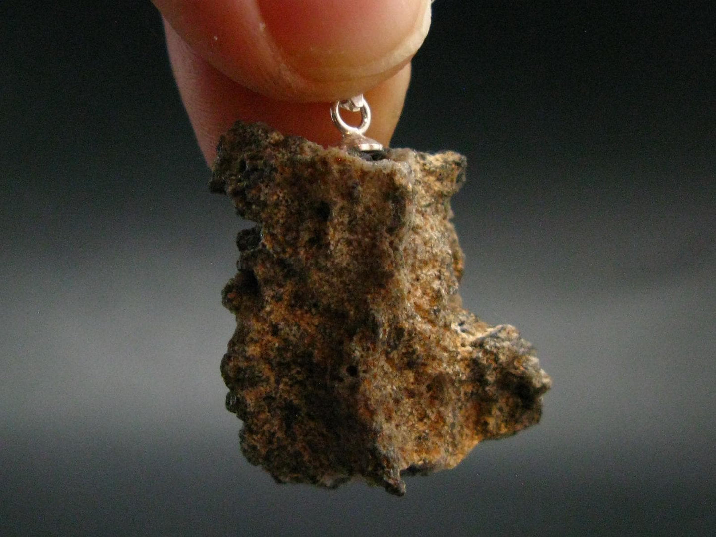 Fulgurite Lightning Rock Silver Pendant From USA - 0.9" - 2.21 Grams