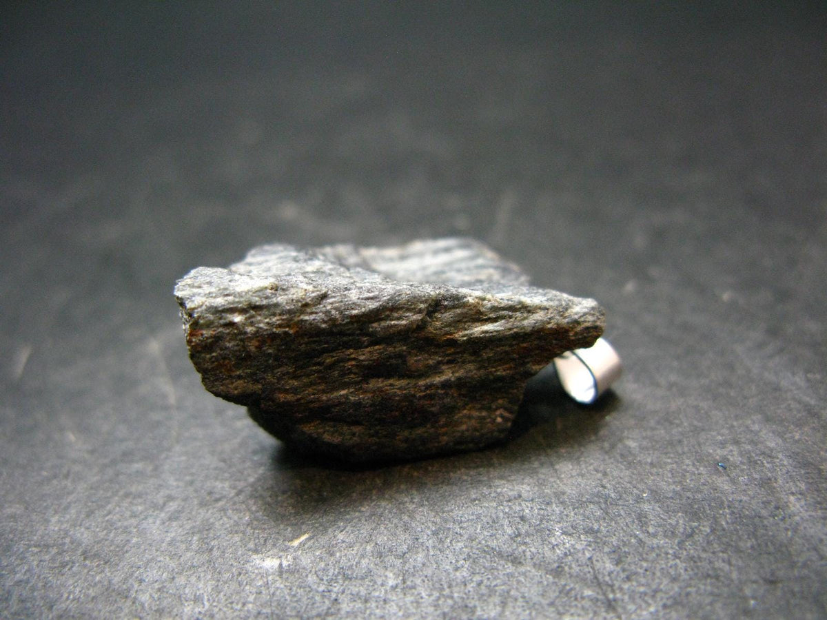 Rare ISUA Unpolished Stone Silver Pendant From Greenland - 1.0" - 3.77 Grams
