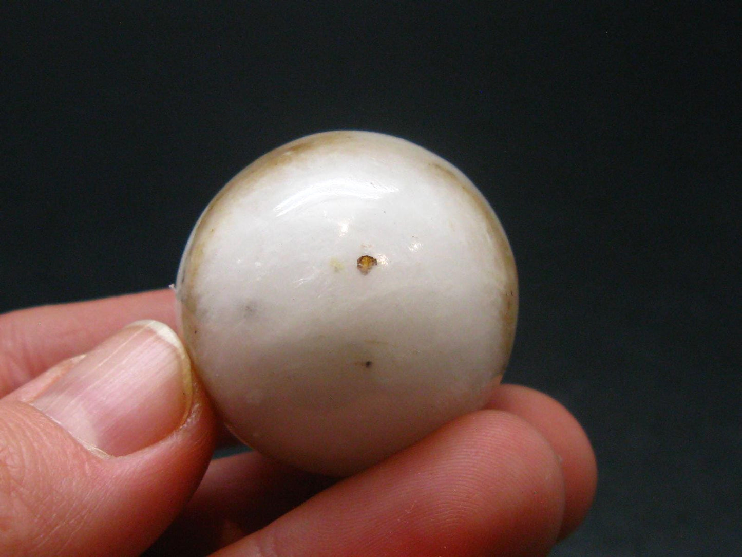 Rare White Barite Sphere From Norway - 1.1"