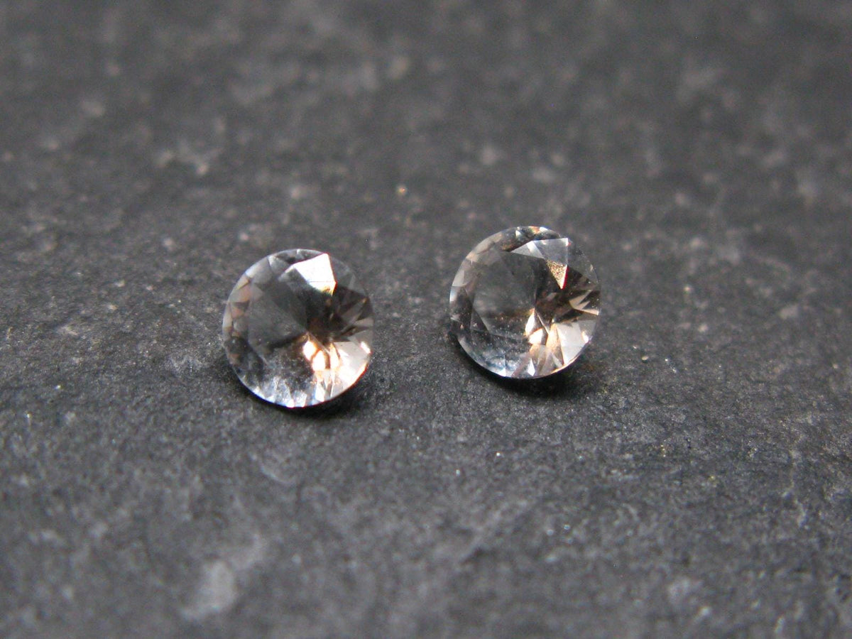 Pair of Gem Phenacite Phenakite Facetted Cut Stones From Russia - 0.45 Carats