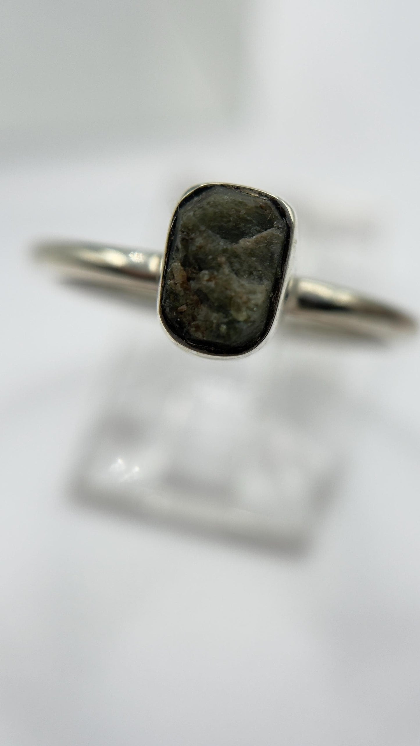 Raw Alexandrite Ring – Color Change Gemstone, June Birthstone, Silver Band (Size 7)