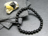 Black Spinel Genuine Bracelet ~ 7 Inches ~ 6mm Round Beads