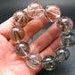 Tourmalinated Quartz w/ Black Tourmaline Genuine Bracelet ~ 7 Inches ~ 20mm Round Beads