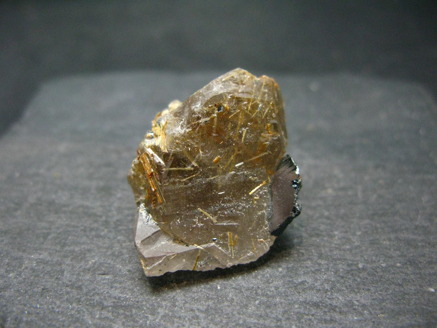 Large Rutilated Smoky Quartz Crystal from Brazil - 1.1" - 13.33 Grams