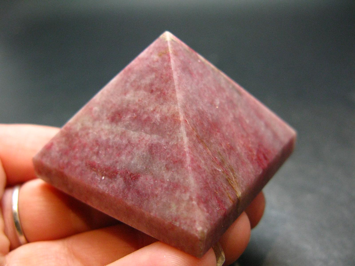 Rare Red Thulite Pyramid From Norway - 1.8" - 82.97 Grams