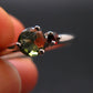 Moldavite Tektite Silver Ring from Czech Republic - Size 8.75 - 1.51 Grams