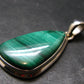 Genuine Vivid Vibrant Green Malachite Sterling Silver Pendant From Congo - 1.5" - 8.85 Grams
