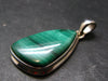 Genuine Vivid Vibrant Green Malachite Sterling Silver Pendant From Congo - 1.5" - 8.85 Grams