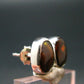 Fire Agate Stud Earrings From Mexico - 0.6" - 2.0 Grams