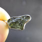 Natural Gem Moldavite Tektite SS Pendant from Czech Republic - 1.24 Grams - 0.8"