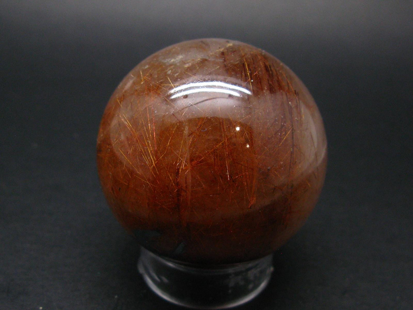 Rutilated Quartz Sphere w/ Rutile From Brazil - 2.0" - 178 Grams