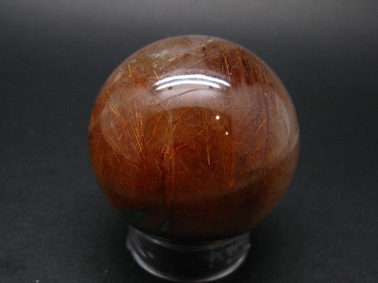Rutilated Quartz Sphere w/ Rutile From Brazil - 2.0" - 178 Grams