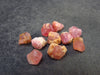 Rare Lot of 10 Pezzottaite Pink Beryl Crystals from Madagascar - 9.95 Carats
